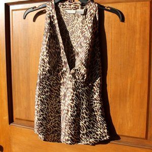 Leopard print silky soft top